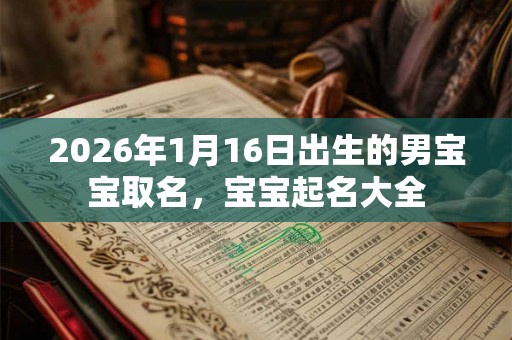 2026年1月16日出生的男宝宝取名,宝宝起名大全 2026年1月16日出生的男宝宝取名,宝宝起名大全