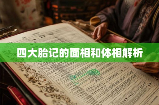 四大胎记的面相和体相解析