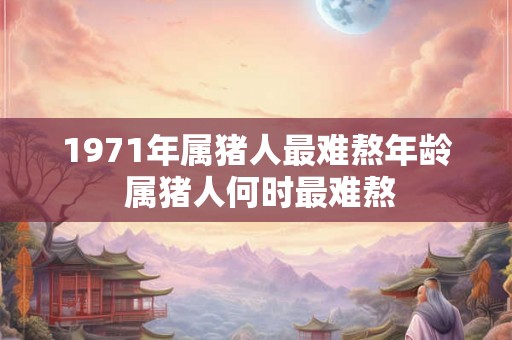 1971年属猪人最难熬年龄 属猪人何时最难熬 1971年属猪人最难熬年龄 属猪人何时最难熬