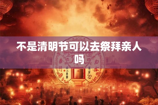 不是清明节可以去祭拜亲人吗