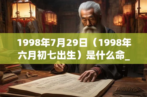 1998年7月29日(1998年六月初七出生)是什么命_命运如何 1998年7月29日(1998年六月初七出生)是什么命_命运如何