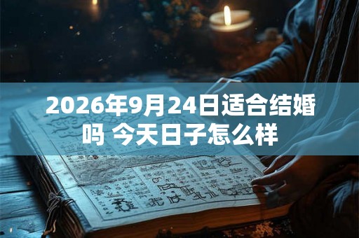 2026年9月24日适合结婚吗 今天日子怎么样