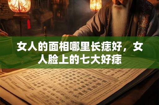 女人的面相哪里长痣好，女人脸上的七大好痣