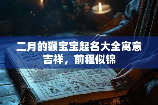 二月的猴宝宝起名大全寓意吉祥，前程似锦