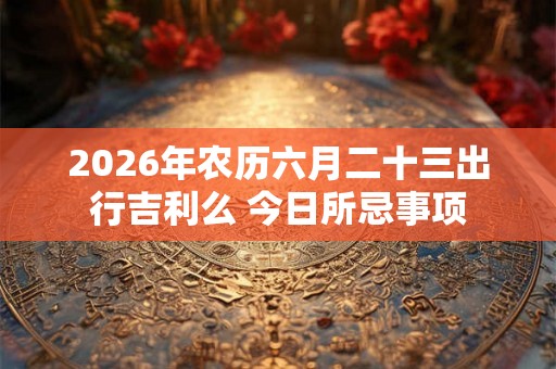 2026年农历六月二十三出行吉利么 今日所忌事项