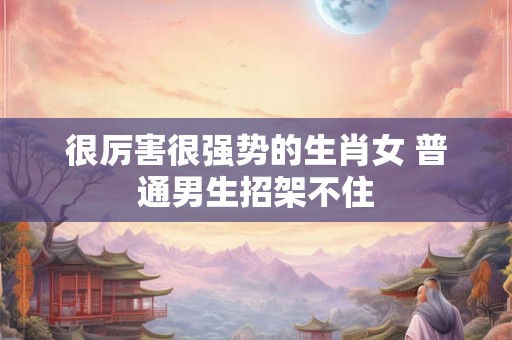 很厉害很强势的生肖女 普通男生招架不住
