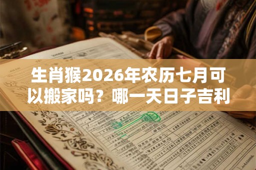 生肖猴2026年农历七月可以搬家吗？哪一天日子吉利？