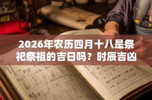 2026年农历四月十八是祭祀祭祖的吉日吗？时辰吉凶如何？