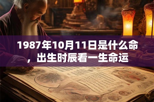 1987年10月11日是什么命，出生时辰看一生命运