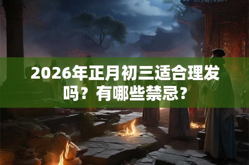 2026年正月初三适合理发吗？有哪些禁忌？