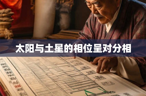 太阳与土星的相位呈对分相 太阳与土星的相位呈对分相