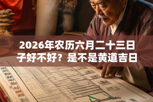 2026年农历六月二十三日子好不好？是不是黄道吉日？