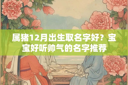 属猪12月出生取名字好?宝宝好听帅气的名字推荐 属猪12月出生取名字好?宝宝好听帅气的名字推荐