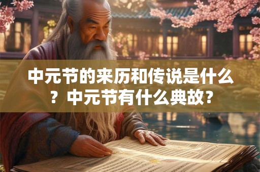 中元节的来历和传说是什么？中元节有什么典故？
