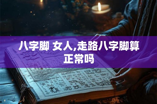 八字脚 女人,走路八字脚算正常吗