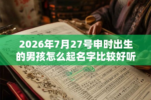 2026年7月27号申时出生的男孩怎么起名字比较好听