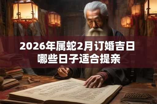 2026年属蛇2月订婚吉日 哪些日子适合提亲