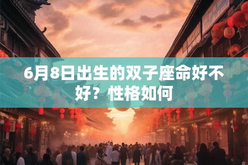 6月8日出生的双子座命好不好？性格如何