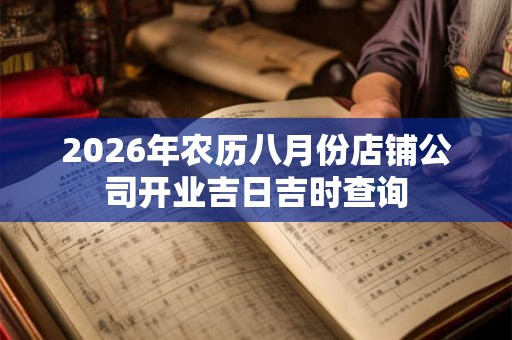 2026年农历八月份店铺公司开业吉日吉时查询