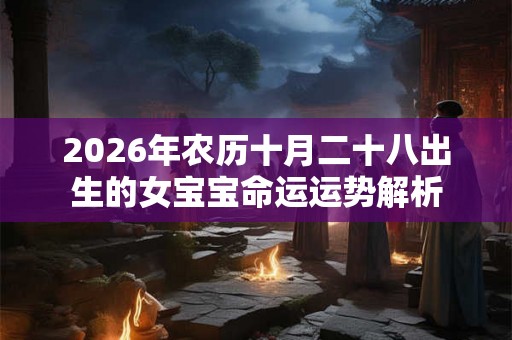 2026年农历十月二十八出生的女宝宝命运运势解析