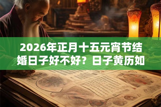 2026年正月十五元宵节结婚日子好不好？日子黄历如何？