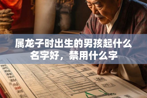 属龙子时出生的男孩起什么名字好，禁用什么字