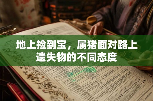 地上捡到宝，属猪面对路上遗失物的不同态度