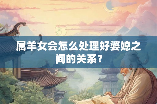 属羊女会怎么处理好婆媳之间的关系？
