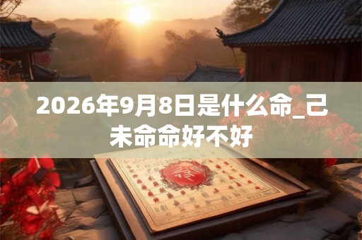 2026年9月8日是什么命_己未命命好不好 2026年9月8日是什么命_己未命命好不好