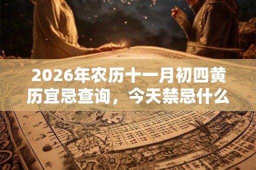 2026年农历十一月初四黄历宜忌查询，今天禁忌什么？