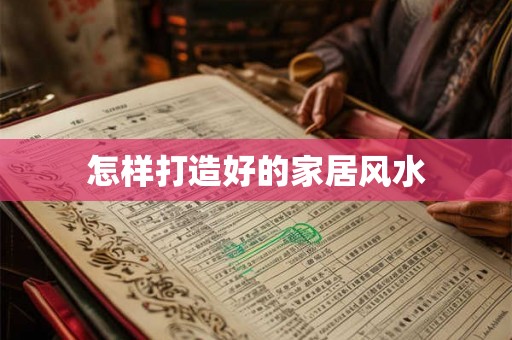 怎样打造好的家居风水