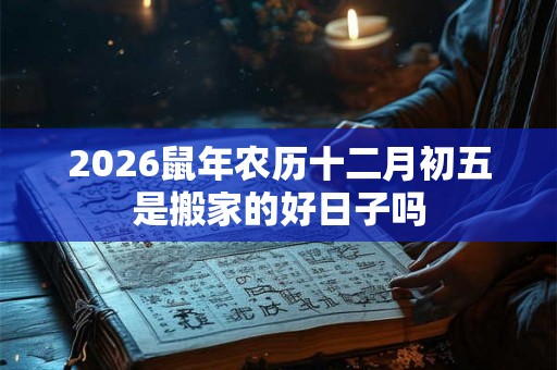 2026鼠年农历十二月初五是搬家的好日子吗