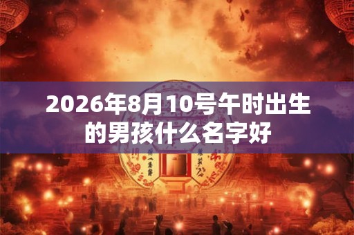 2026年8月10号午时出生的男孩什么名字好 2026年8月10号午时出生的男孩什么名字好
