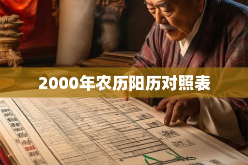 2000年农历阳历对照表