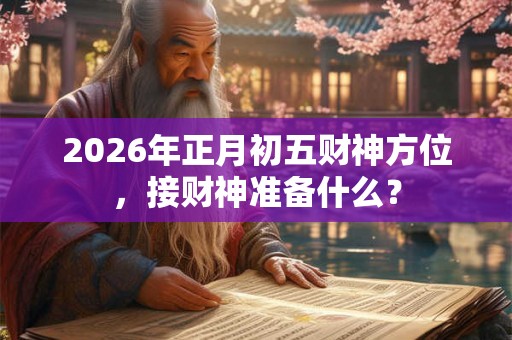 2026年正月初五财神方位，接财神准备什么？
