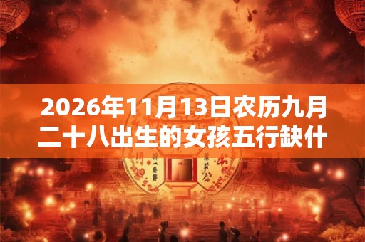 2026年11月13日农历九月二十八出生的女孩五行缺什么