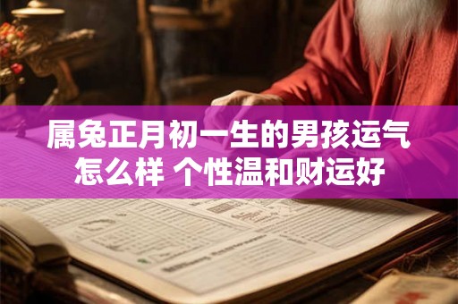 属兔正月初一生的男孩运气怎么样 个性温和财运好