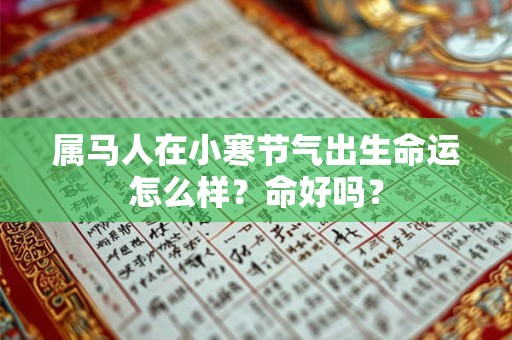 属马人在小寒节气出生命运怎么样？命好吗？