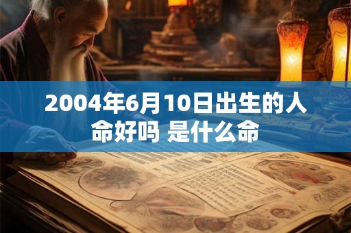 2004年6月10日出生的人命好吗 是什么命