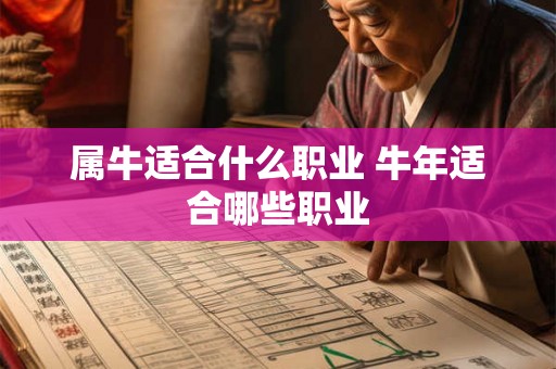 属牛适合什么职业 牛年适合哪些职业