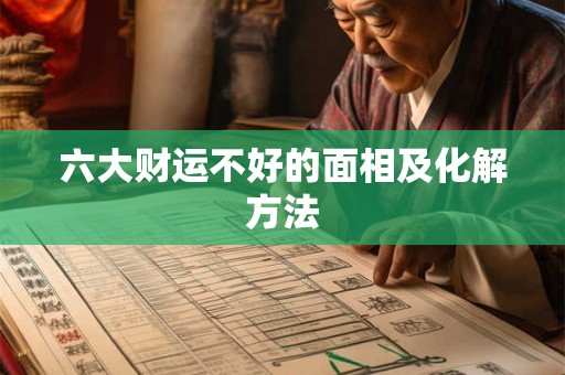 六大财运不好的面相及化解方法