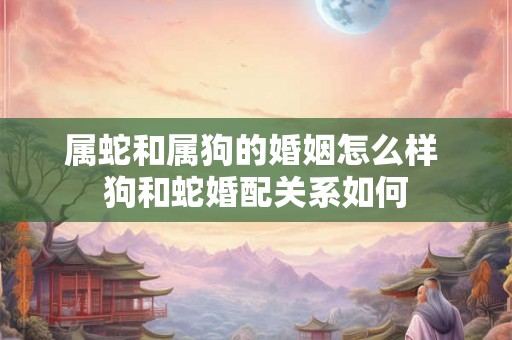 属蛇和属狗的婚姻怎么样 狗和蛇婚配关系如何