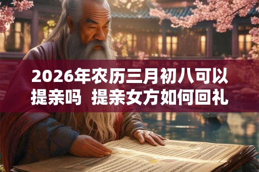 2026年农历三月初八可以提亲吗  提亲女方如何回礼