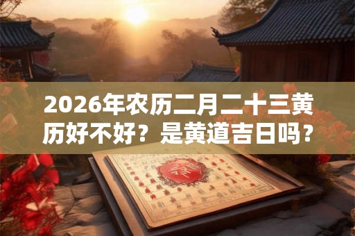2026年农历二月二十三黄历好不好?是黄道吉日吗? 2026年农历二月二十三黄历好不好?是黄道吉日吗?