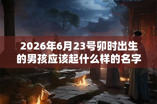 2026年6月23号卯时出生的男孩应该起什么样的名字 2026年6月23号卯时出生的男孩应该起什么样的名字