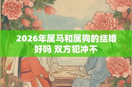 2026年属马和属狗的结婚好吗 双方犯冲不 2026年属马和属狗的结婚好吗 双方犯冲不