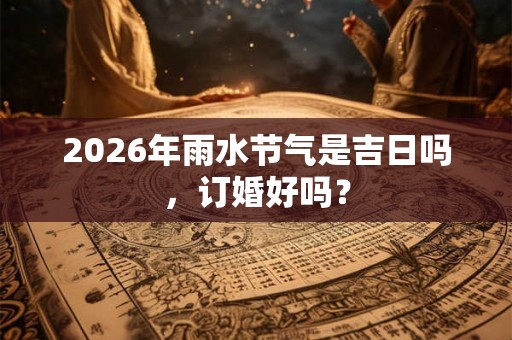 2026年雨水节气是吉日吗，订婚好吗？