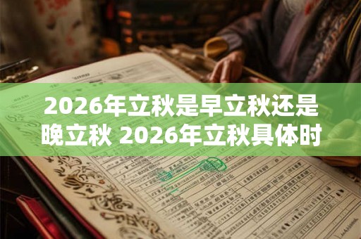 2026年立秋是早立秋还是晚立秋 2026年立秋具体时间