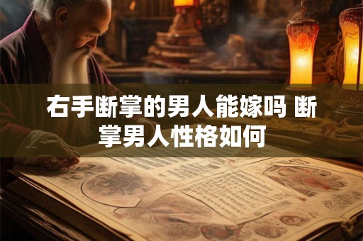 右手断掌的男人能嫁吗 断掌男人性格如何