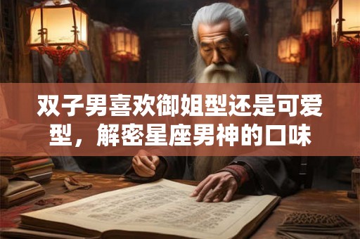 双子男喜欢御姐型还是可爱型，解密星座男神的口味